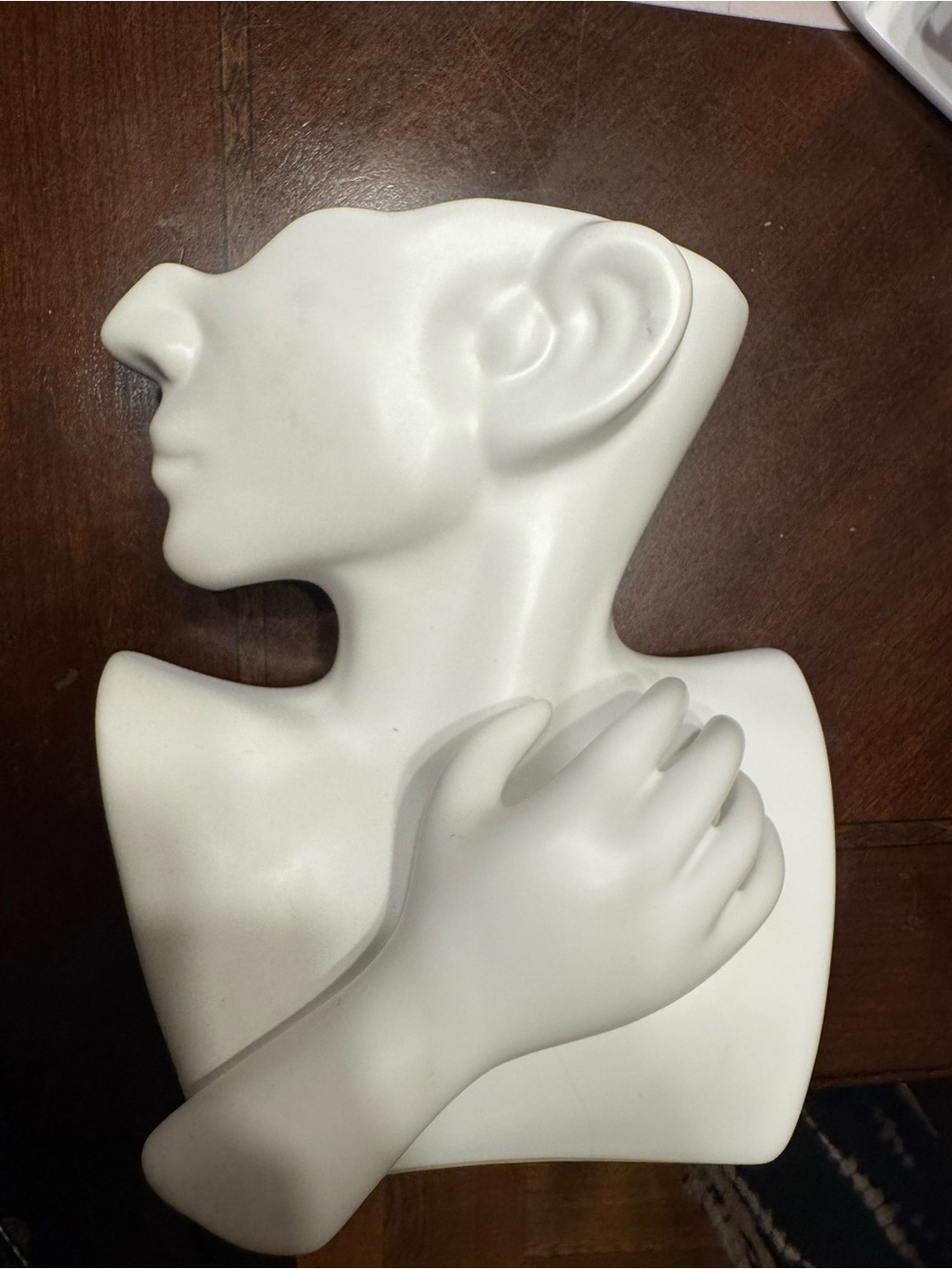 White Abstract Ceramic Bust floral vase